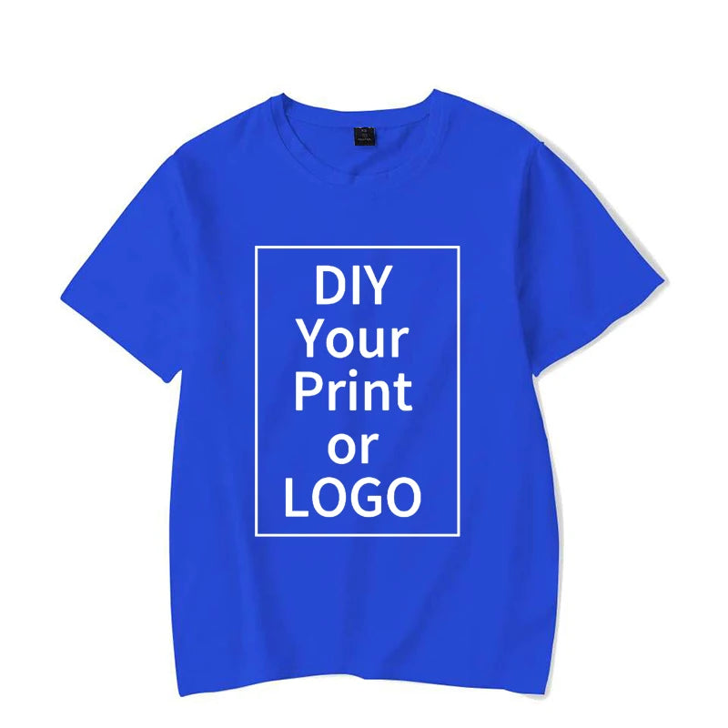 Fashion T Shirt Women Men Summer Customized Printed Tee Shirt DIY Photo Logo Brand Text Tshirt Personalize Your Clothing Shirt