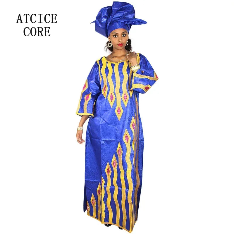 African Dresses For Women Bazin Riche Design Dress Embroidery Design