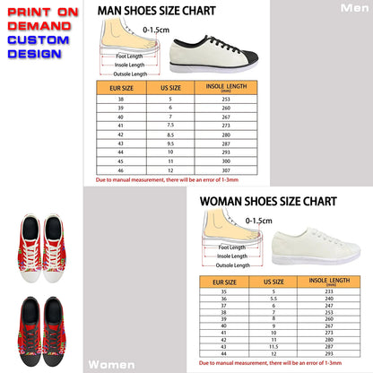 Custom Sneakers Canvas Flat Leather Boots Running Shoes Woman Man Print On Demand Image Design Holiday Matching DIY Dropshipping