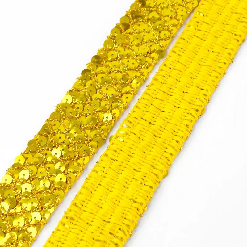 2/5/10M 15/20/35mm Sequin Ribbons Lace Trim for Sewing Wedding Party Laces Fabric Garment Decor Band DIY Supplies Accessories