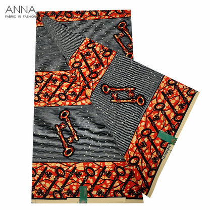 Veritable Wax Ankara Block Prints Batik Fabric African Wax Fabric Nigerian Dutch Hollandais Pagne 100% Cotton For Sewing VL-121