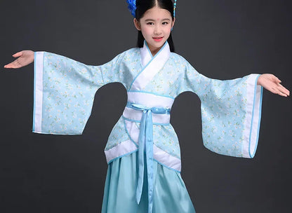 Ancient Costume Dance Girl Set Performance Show Child Clothing Cosplay Princess Chinese Traditional Dress for Girls Hanfu Dress