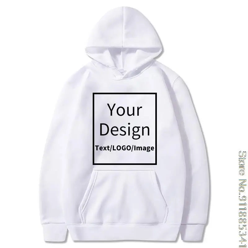 Customized Hoodie Customized Logo Personalized Hoodie Student Casual Custom Printed Text DIY Hoodie XS-3XL