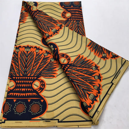 African Nigeria Wax Fabric High Quality Ankara Wax Fabric Polyester Pagne Print For Women DIY Cloth Dresses Sewing Materials