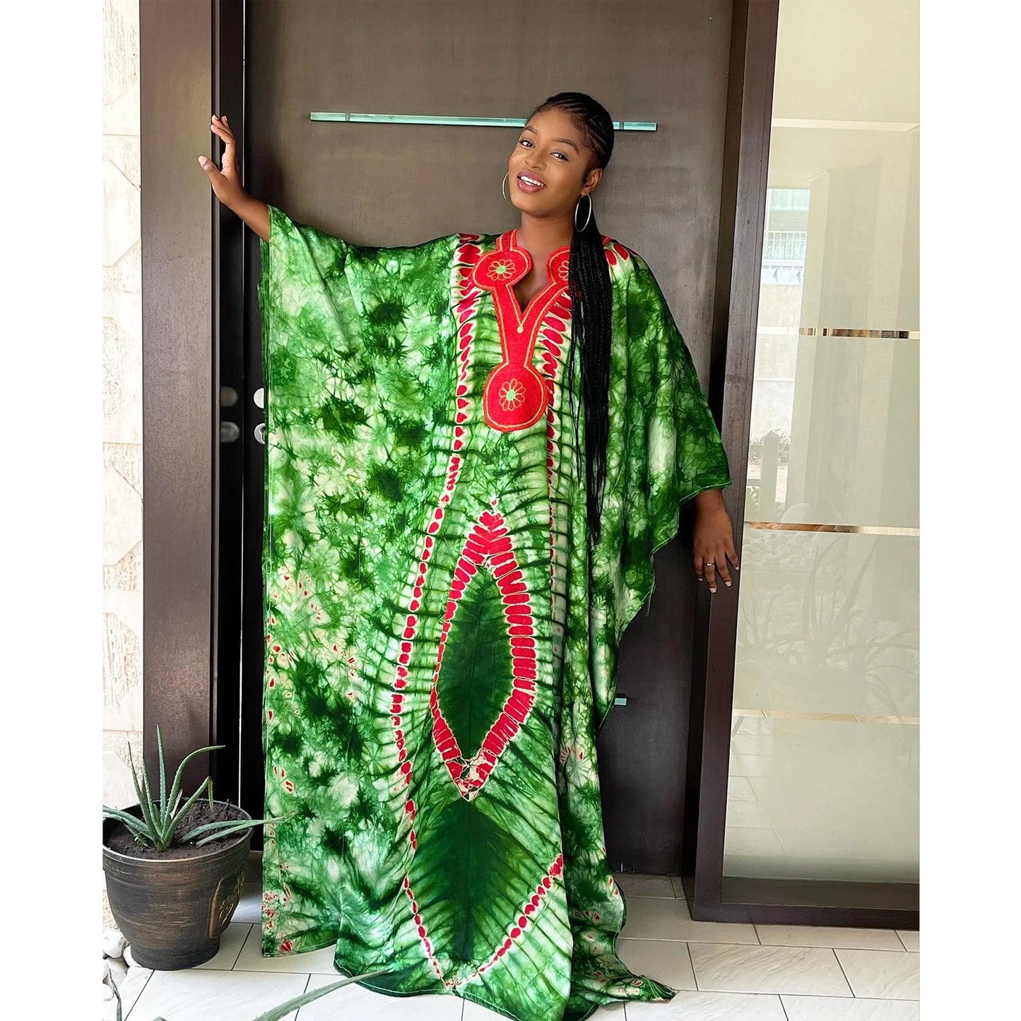 Customized African Dresses For Women Tie Dyed Dashiki Embroidery Design Couple Fashion Elegant Dress With Scarf