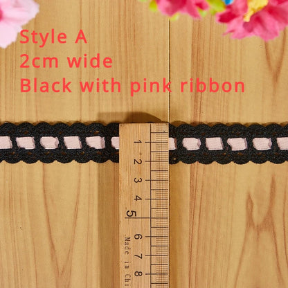 DIY Wear Ribbon Lace Cotton Thread Household Dress Baby Cloth Sewing Embroidery Decorative Lolita Lace Handmade Accessories