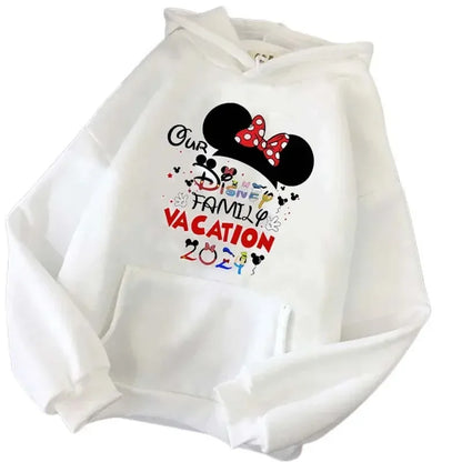 Disney 2024 Family Vacation Hoodies Fashion Disneyland Trip Women's Casual Pullover Autumn Harajuku Streetwear Sweatshirt Tops