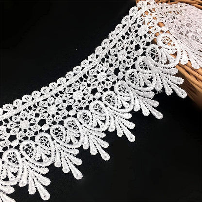 2 Yards High Quality Beautiful Floral Lace Ribbon Tape 9cm Lace Trim For DIY Embroidered Sewing Decoration African Lace Fabric