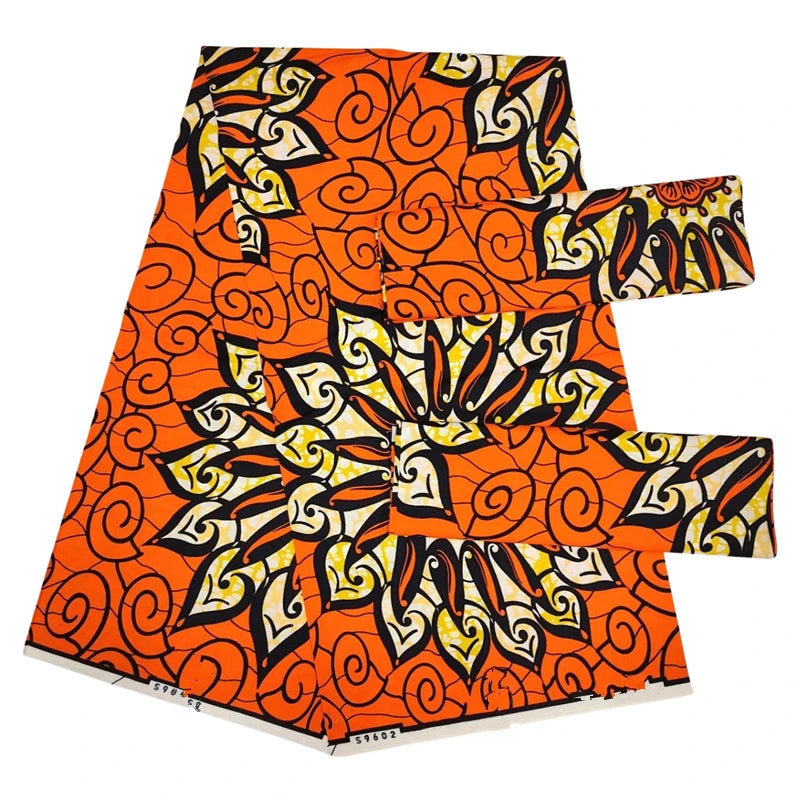 Ho.llllllan.dais real fabric African wax high quality 100%cotton Ankara wax fabric for making dresses African style 6 yards