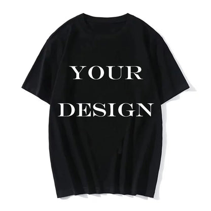 Customized Your Own Design Unisex T Shirt Men Women Custom Your Print Photo Logo T-shirt Couple DIY Graphic Tshirt Male Female