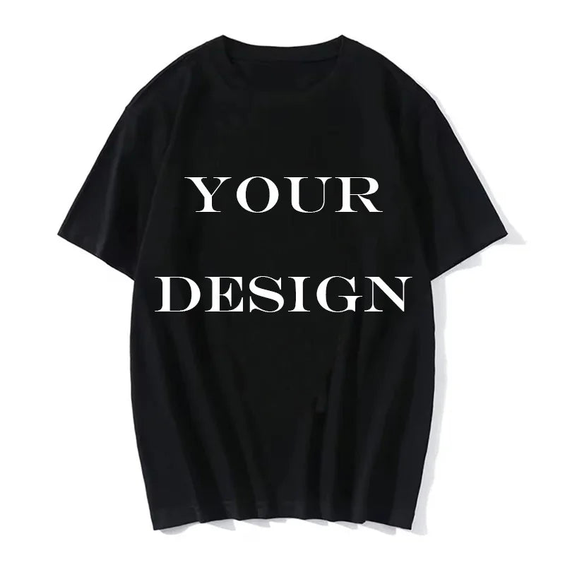 Customized Your Own Design Unisex T Shirt Men Women Custom Your Print Photo Logo T-shirt Couple DIY Graphic Tshirt Male Female