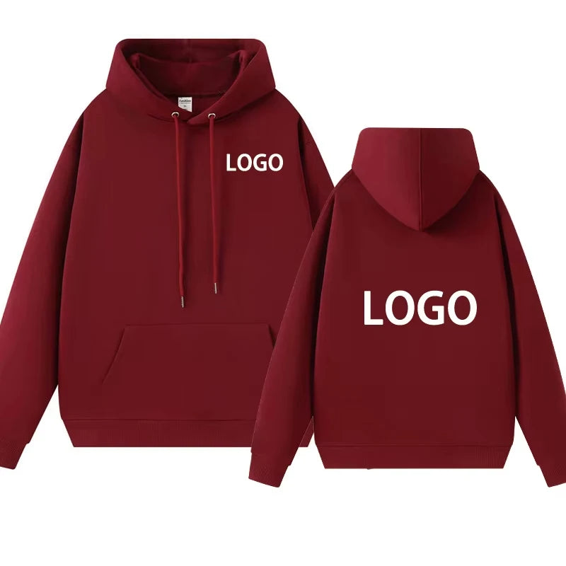 Customized Hoodie Printed Text DIY Personalized Hoody Casual Clothing Make Your Own Design Logo 100% Cotton Pullover Sweatshirt