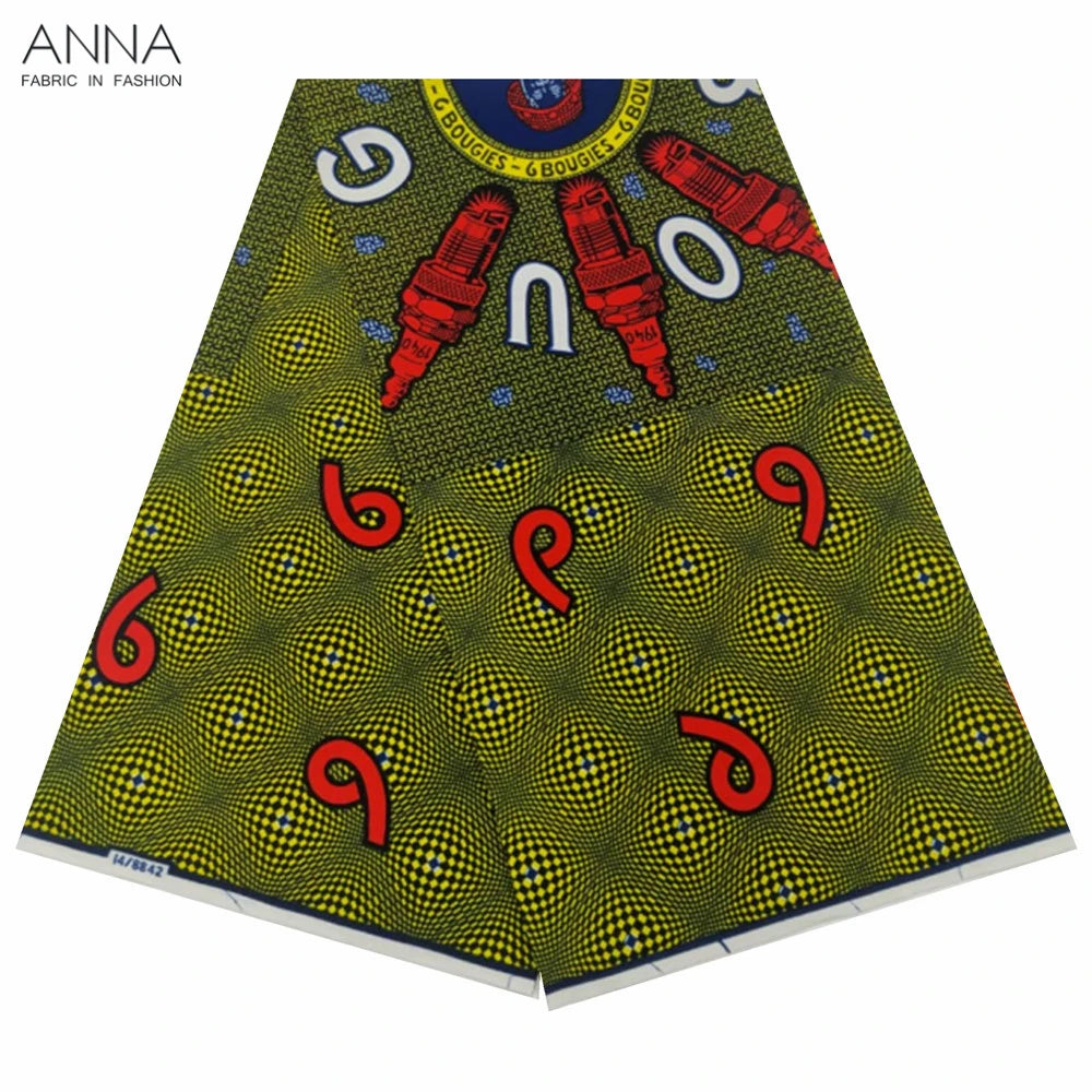 Veritable Wax Ankara Block Prints Batik Fabric African Wax Fabric Nigerian Dutch Hollandais Pagne 100% Cotton For Sewing VL-50