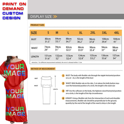 Custom Dress Print On Demand Party Sexy Girls Cartoon Image Design Women Uniforms Matching Clothes Customized DIY Dropshipping