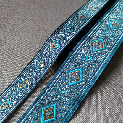 20mm-33mm 7meters Jacquard Ribbon Ethnic Lace Trim Embroidered Woven Webbing Tape For Sewing Crafting Decorative