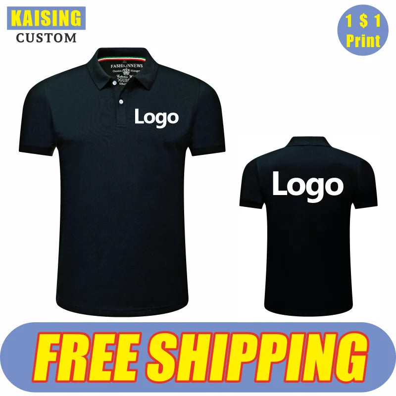 KAISING Summer Men And Women Polo Shirts Custom Logo Embroidery Print Polyester Clothing Personal Group Company Design Tops