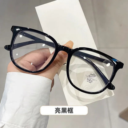 New Retro Ultra-light Glasses Anti-blue Light Flat Glasses Female Fashion Exquisite Casual Transparent Frame Flat Light Glasses