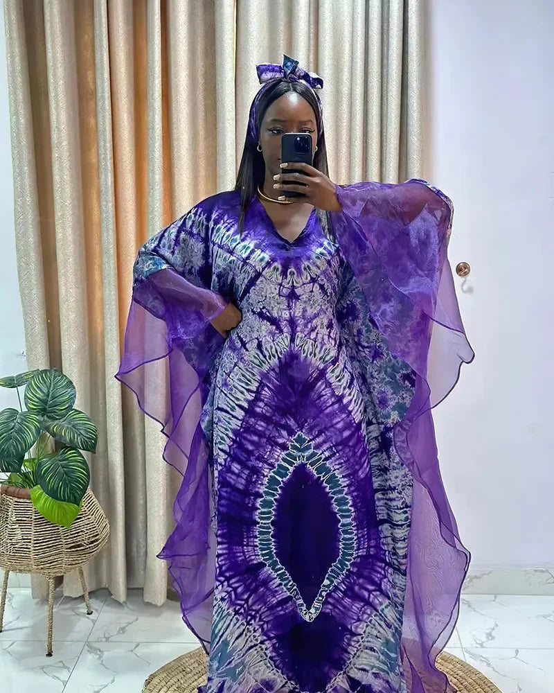 Outfits Dashiki African Dresses for Women Summer Kaftan African V-neck Polyester Plus Size Long Maxi Dress Gowns Ankara Dresses