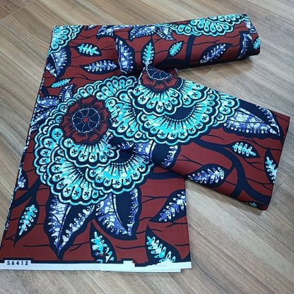 Most popular Veritable African Wax Real Fabric 100% cotton Ghana Nigeria Style 6 yards High Quality Ankara Prints wax Material