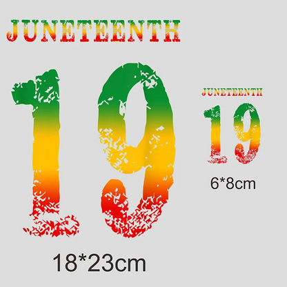 Juneteenth Clothes Iron-on Patches Iron-on Transfers for Clothing Badge T Shirt Printing Sticker Ironing Girl Motif Patch DIY