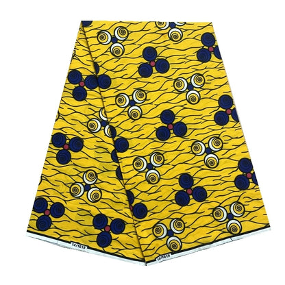 Most popular Veritable African Wax Real Fabric 100% cotton Ghana Nigeria Style 6 yards High Quality Ankara Prints wax Material