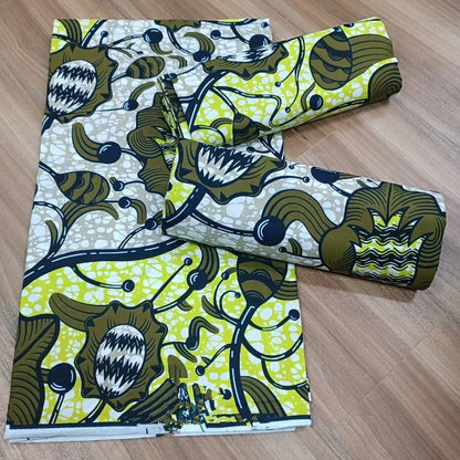 Most popular Veritable African Wax Real Fabric 100% cotton Ghana Nigeria Style 6 yards High Quality Ankara Prints wax Material