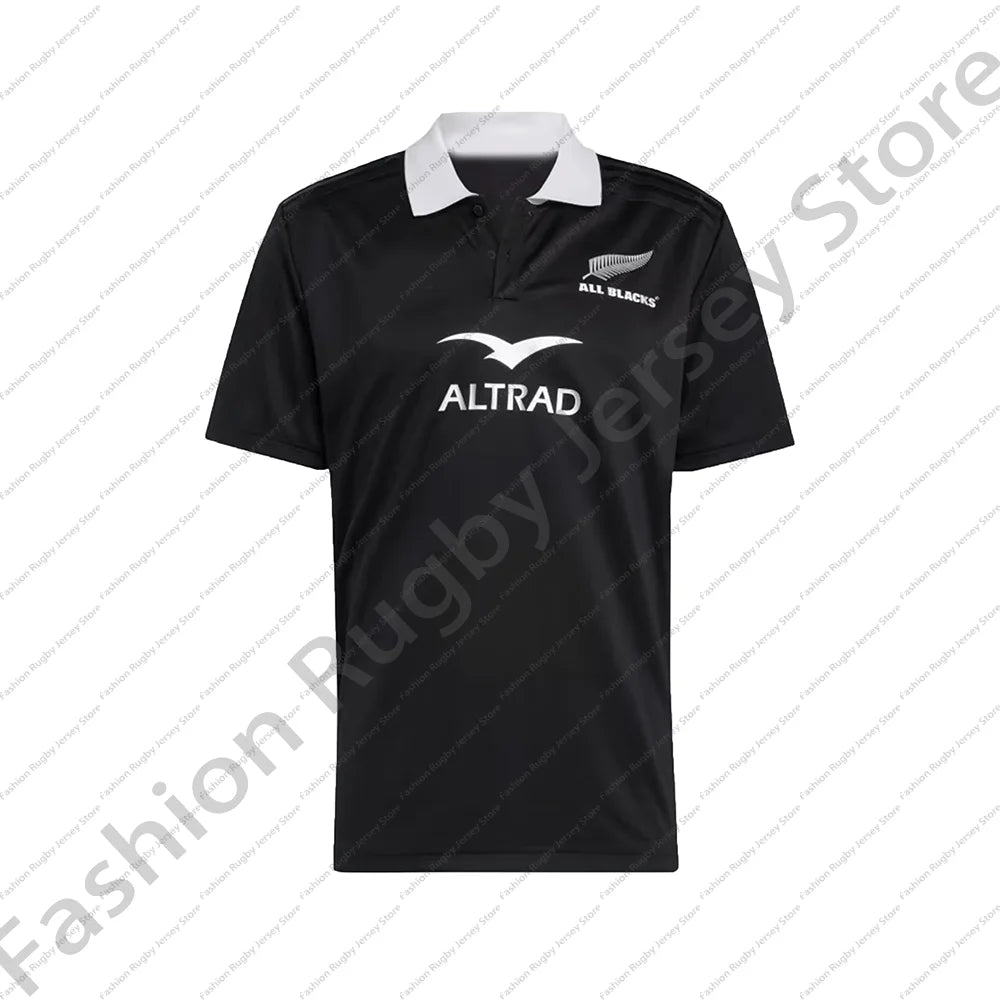 All Blacks 24/25 Supporters Rugby Jersey Clothes Men Kids Children T Shirt Team Sportswear Tee Teenager Away Top Polo Home Hot