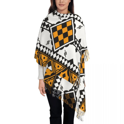 Amazigh Foutha Kabyle Scarf Wrap Women Long Winter Warm Tassel Shawl Unisex Mediterranean Geometric Scarves