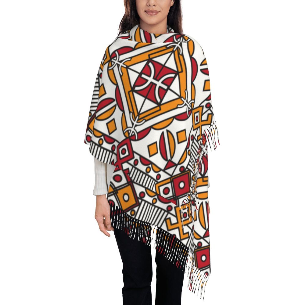 Customized Printed Amazigh Kabyle Jewelry Scarf Women Men Winter Warm Scarves Africa Berber Ethnic Style Shawls Wraps