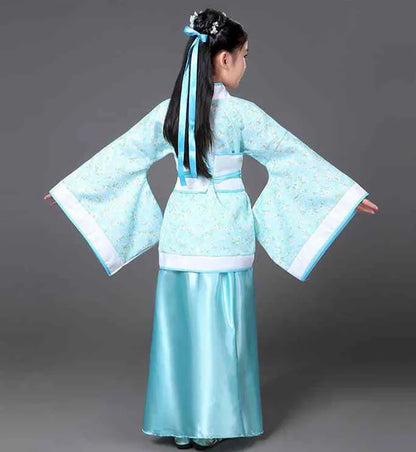 Hanfu Children 2023 Chinese Costume Kids Flower Girl Dresses Traditonal Stage Wear Women Dance Costume Adult Fairy Dress