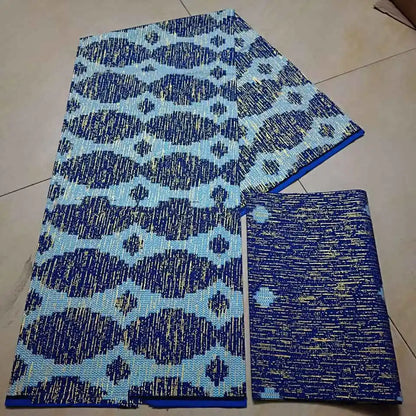 Real Ankara Wax Lace fabric 2024 High Quality 100% Cotton 6 Yards Nigerian Gold Prints Fabric Ghana Style for Women Party Dress