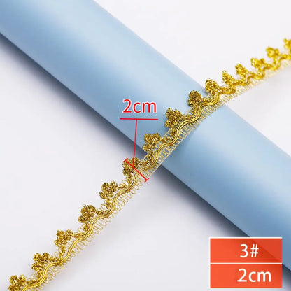 5/10Yards 20mm Gold Silve Lace Trims Wedding Party Costume Cloth Decors Fabric Ribbon Handmade Patchwork DIY Headwear Ornaments