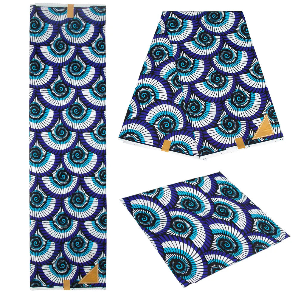 2024 Veritablewax African Dashiki Fabric Real Wax Patchwork Sewing Dress Craft Cloth Polyester High Quality Tissu N-33