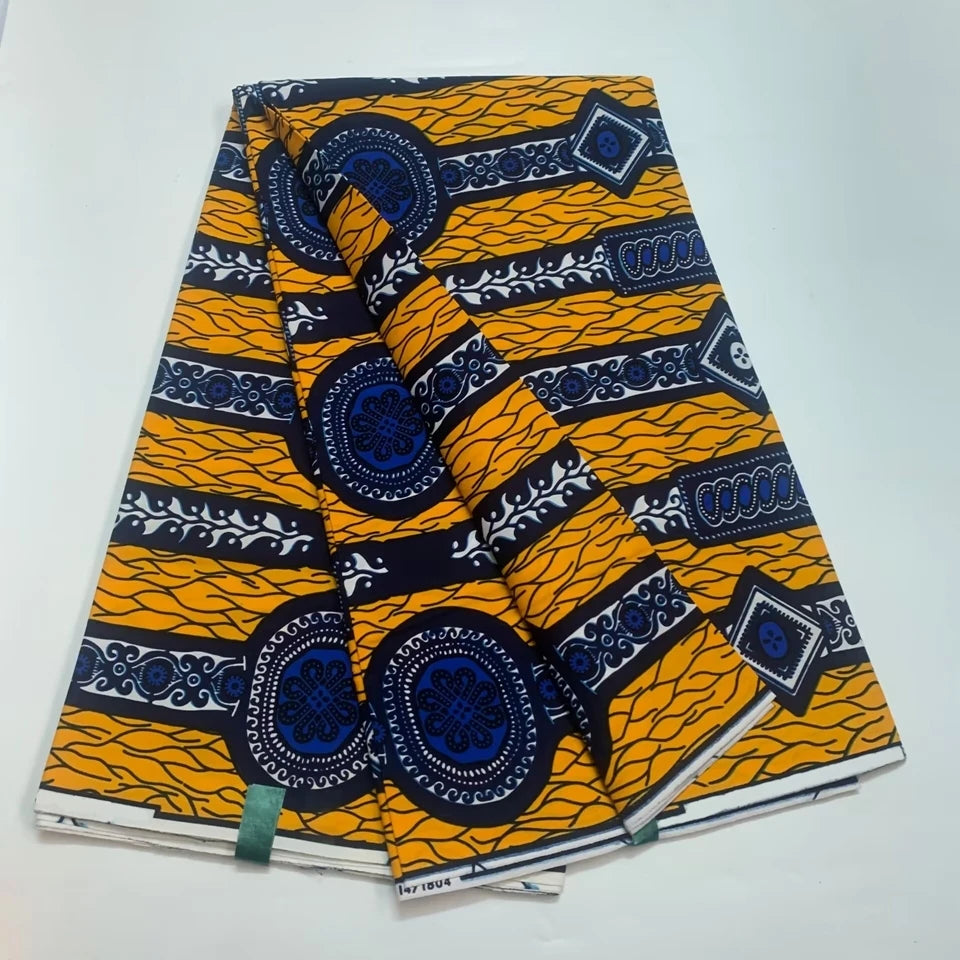 New Guaranteed Veritable 100% Original Real Wax Ankara Fabric soft African Print Fabric For Wedding Dress Tissus Coton 6Yards