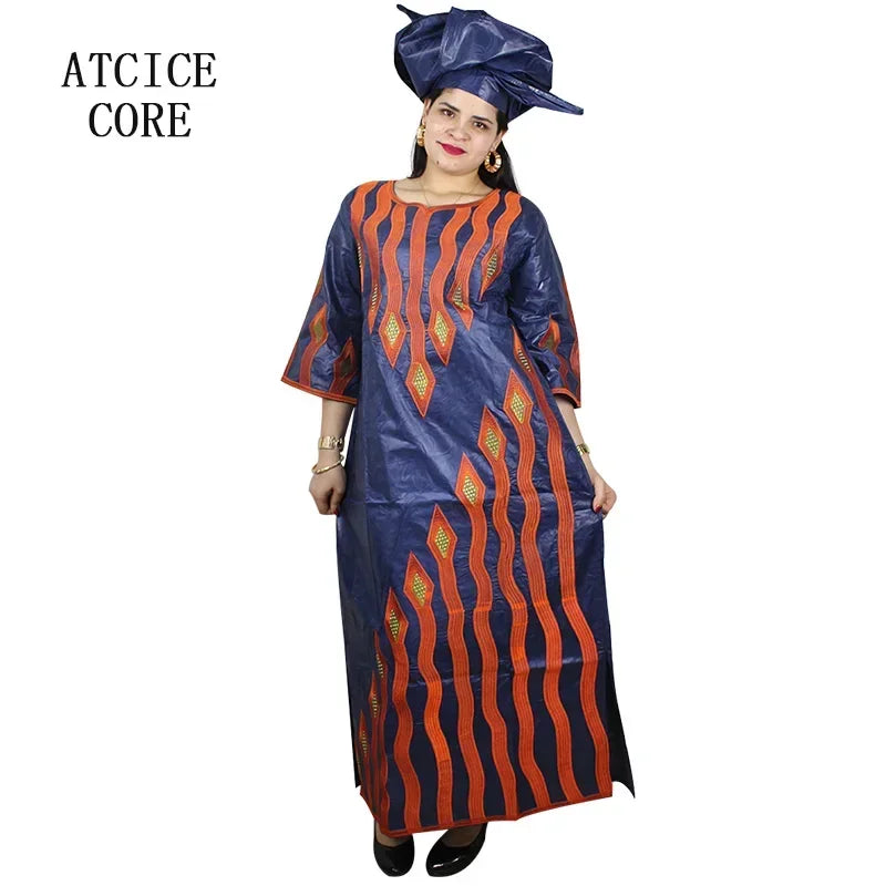 African Dresses For Women Bazin Riche Design Dress Embroidery Design