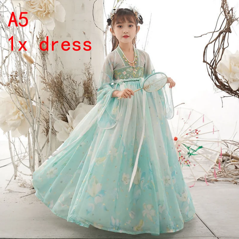 New Retro Chinese Hanfu Children's Girls' Dress Imitation Tang Dynasty Girls' Dress