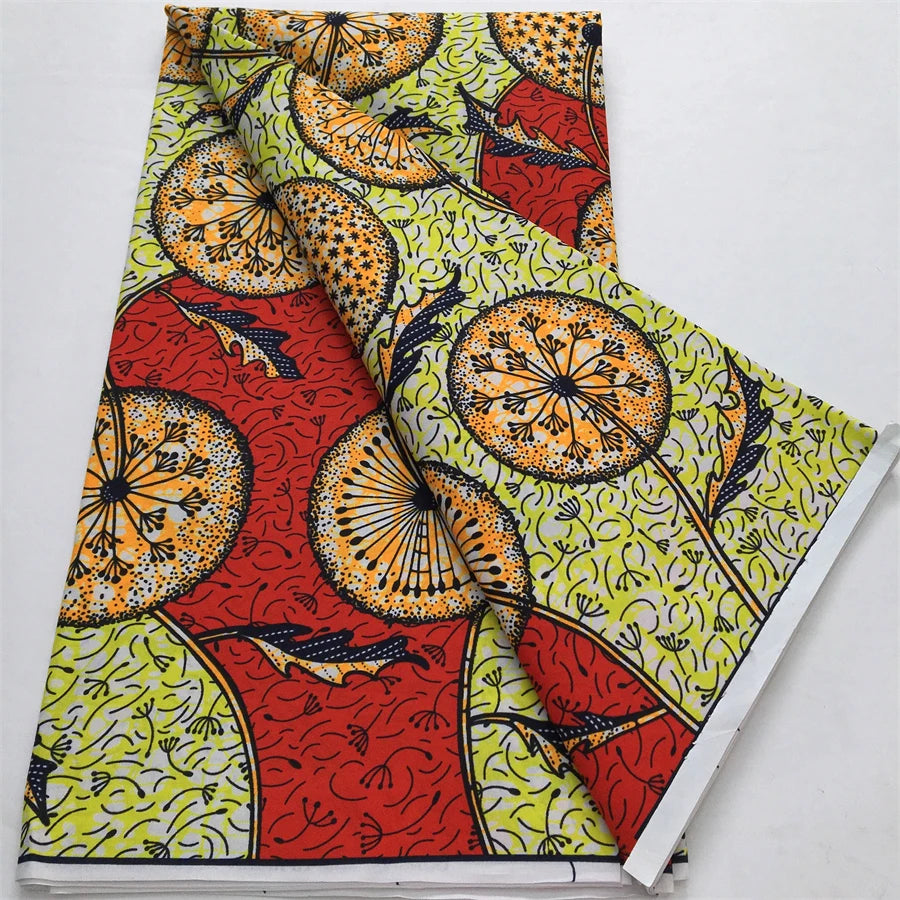 2024 Newest Nigerian Ankara African Polyester Material Wax Fabric DIY Print Sewing Tissu Textile Material For Women Dresses