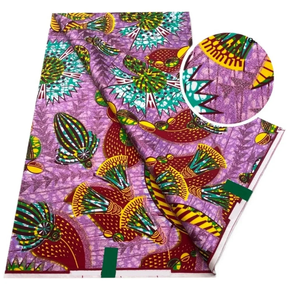 Nieuwste Grand Super 100% Katoen Afrikaanse Gouden Wax Stof 6 Yard Hoge Kwaliteit Wax Print Ankara Stof Voor Naaien Vrouwen Fees