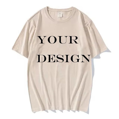 Customized Your Own Design Unisex T Shirt Men Women Custom Your Print Photo Logo T-shirt Couple DIY Graphic Tshirt Male Female