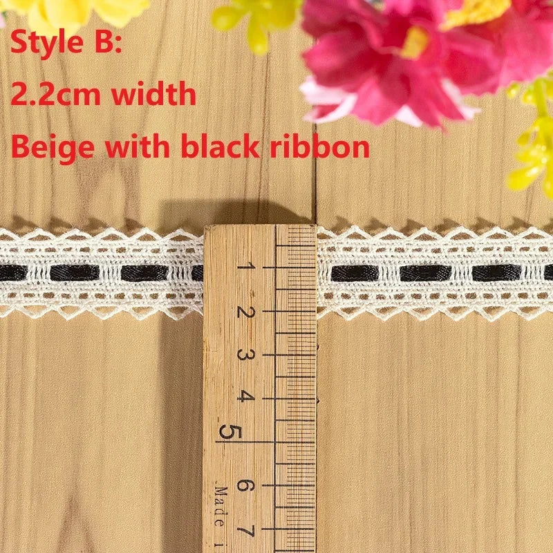 DIY Wear Ribbon Lace Cotton Thread Household Dress Baby Cloth Sewing Embroidery Decorative Lolita Lace Handmade Accessories