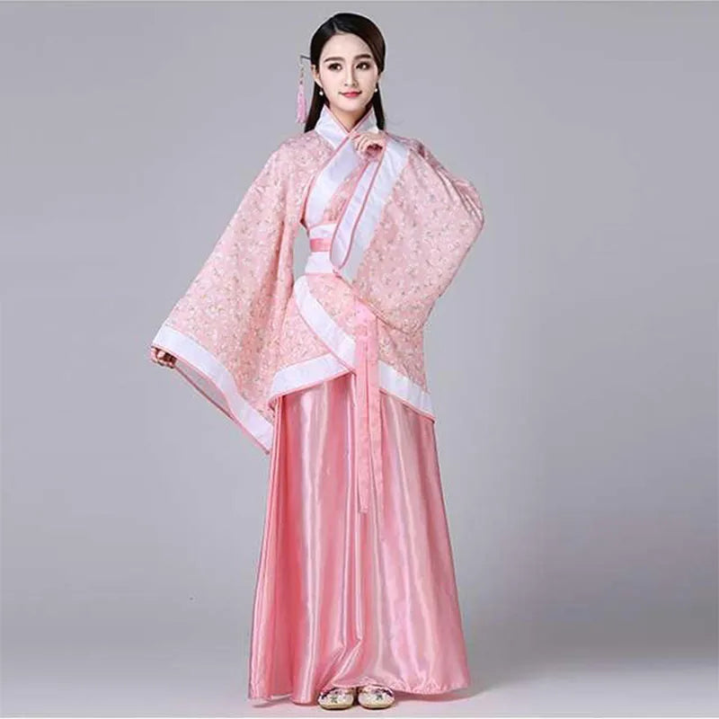 Hanfu Children 2023 Chinese Costume Kids Flower Girl Dresses Traditonal Stage Wear Women Dance Costume Adult Fairy Dress