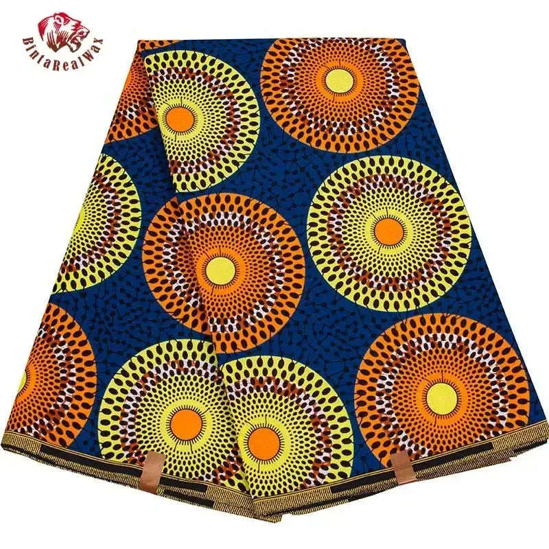 Bintarealwax African Real Wax Prints Fabric Ankara Cotton Material High Quality African Fabric For Party Dress 24FS1380