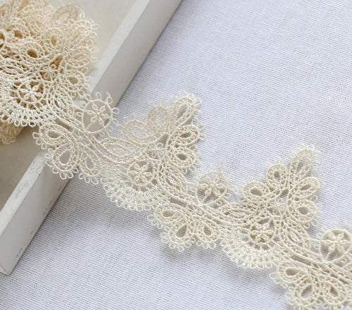 Width:6cm (2.40") High Quality DIY Pendant Handmade Clothing Lace Accessories Water Soluble Embroidery Lace Trims (ss-363)