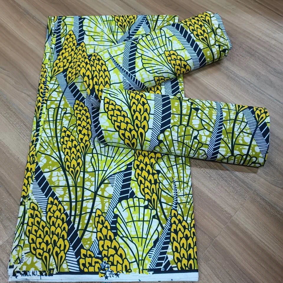 Most popular Veritable African Wax Real Fabric 100% cotton Ghana Nigeria Style 6 yards High Quality Ankara Prints wax Material