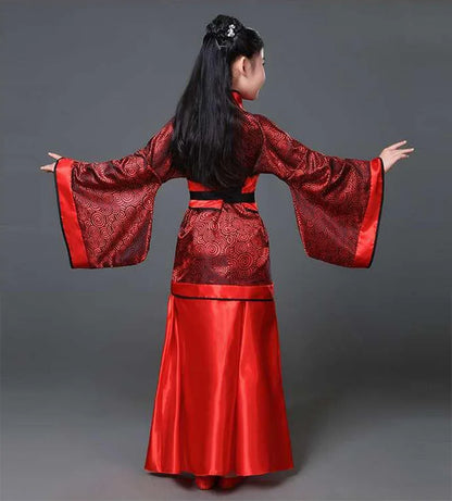 Hanfu Children 2023 Chinese Costume Kids Flower Girl Dresses Traditonal Stage Wear Women Dance Costume Adult Fairy Dress