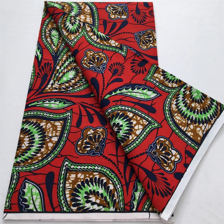 Nigeria Wax Fabric Ankara 2025 Newset DIY Print African Textile Wax Fabric Tissu For Women Dresses Sewing Polyester Material