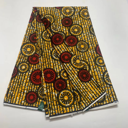 Blesing Wax Fabric New African Fabric 100% Cotton African Wax Print Fabric Ankara Wax Tissu Sewing Material For Wedding Dress