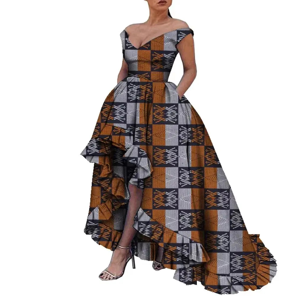 African Women  Ankara Dashiki  Dress Party Clothing WY