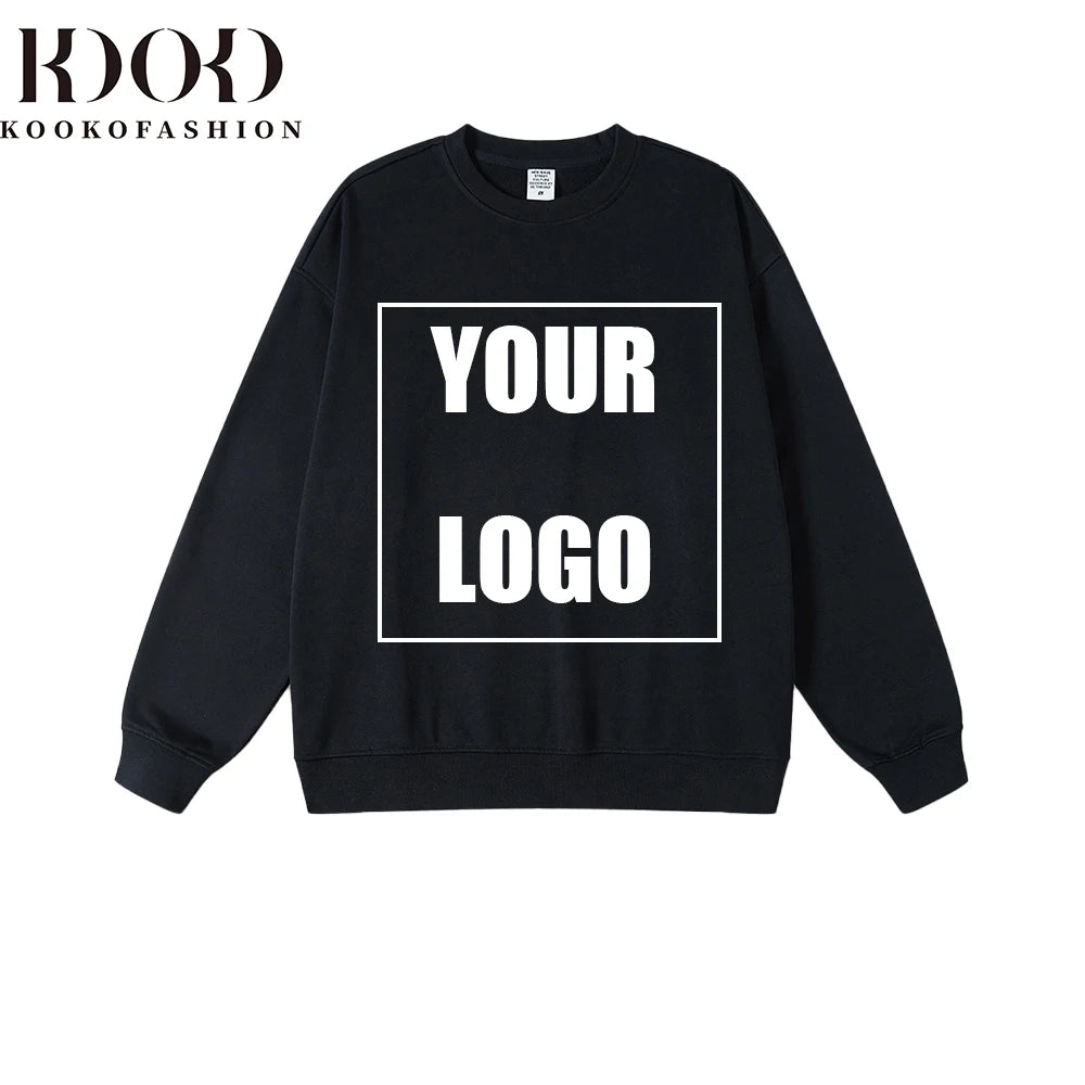 Customize your own design with printed embroidery hoodie for men and women DIY your favorite photo logo sweatshirt unisex hoodie