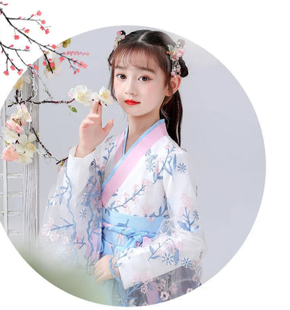 New Retro Girls' Chinese Hanfu Dress